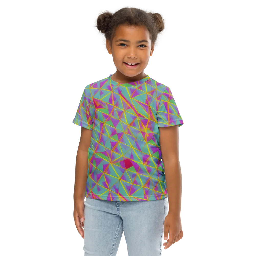 Prismatic Pulse on Kids Crew Neck T-Shirt — Front