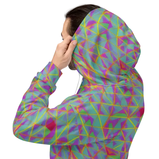Prismatic Pulse on a Hoodie