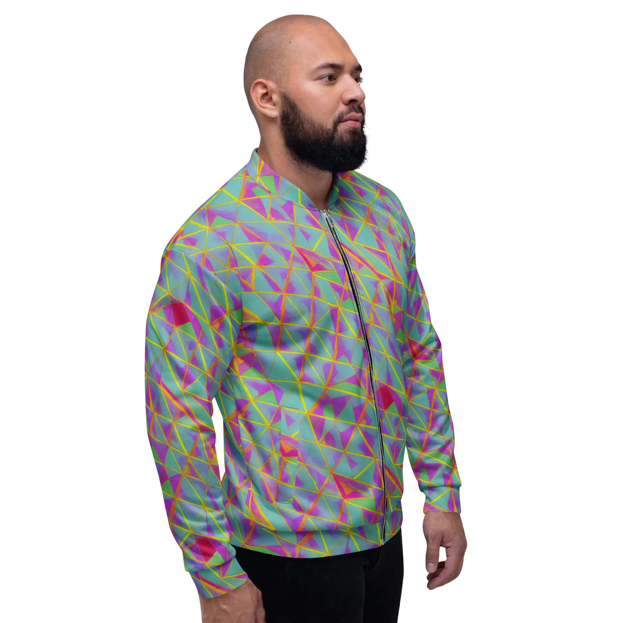 Prismatic Pulse on Bomber Jacket — Right
