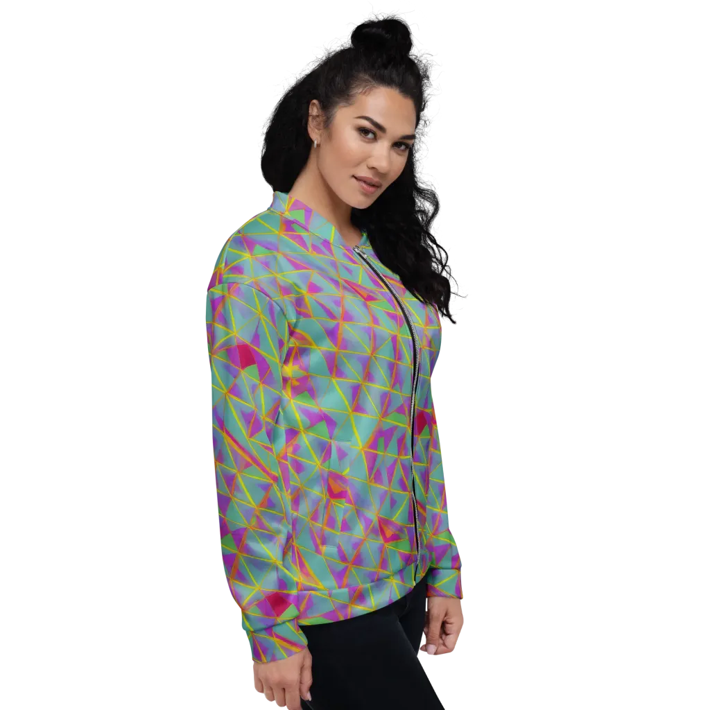 Prismatic Pulse on Bomber Jacket — Right