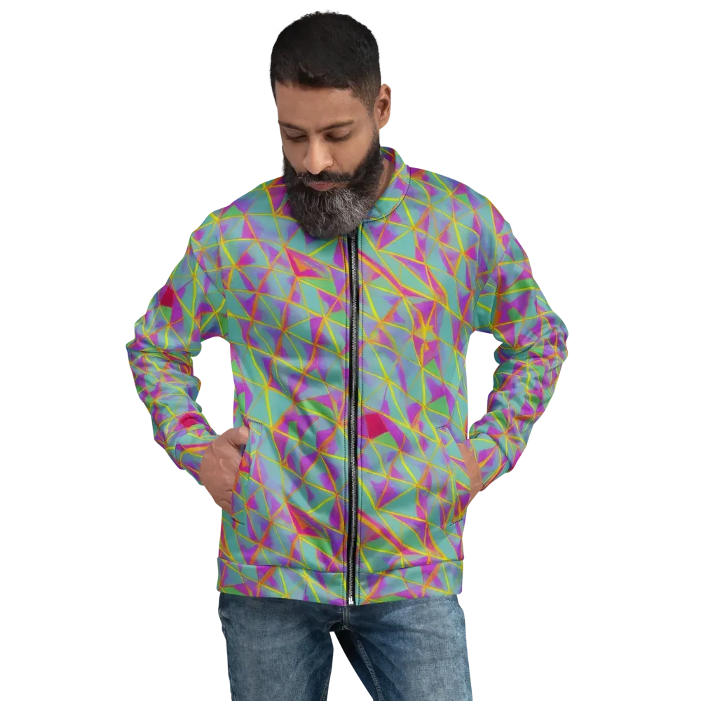 Prismatic Pulse on Bomber Jacket — Front