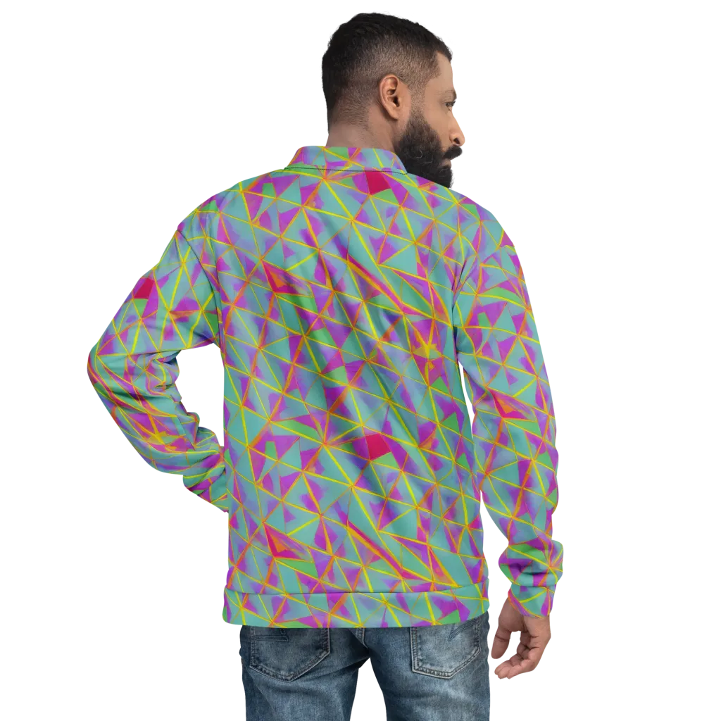 Prismatic Pulse on Bomber Jacket — Back