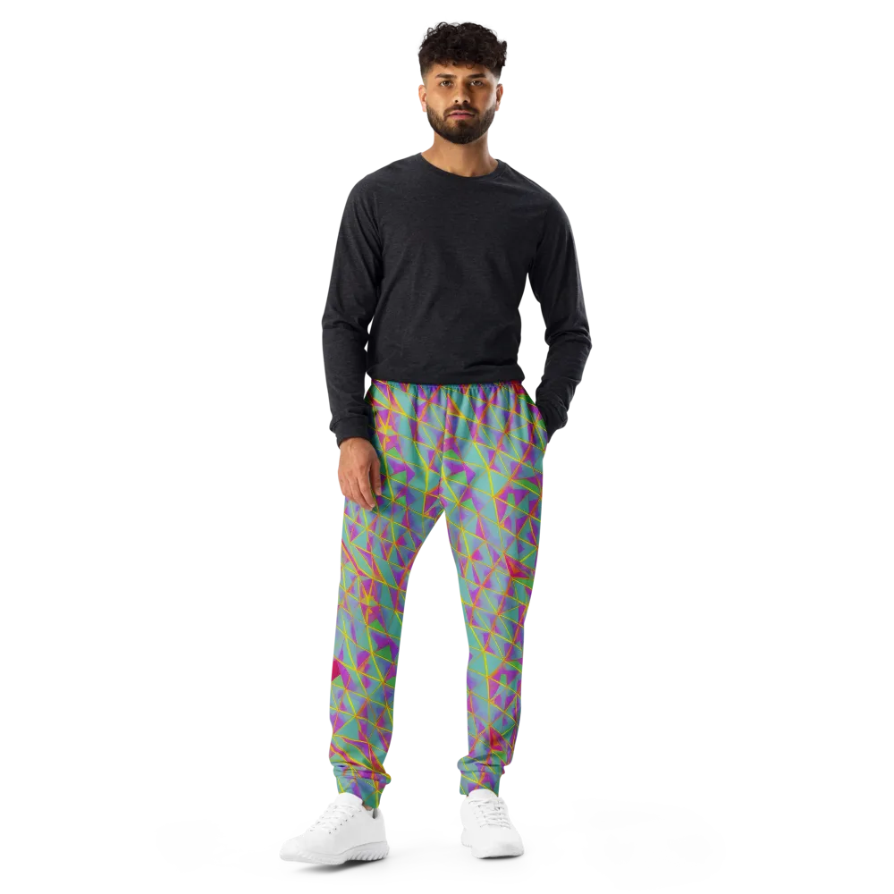 Prismatic Pulse on Men's Joggers — Front