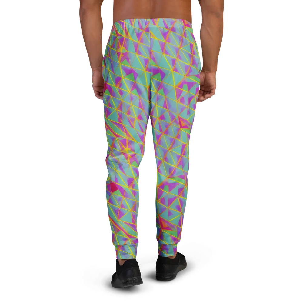 Prismatic Pulse on Men's Joggers — Back