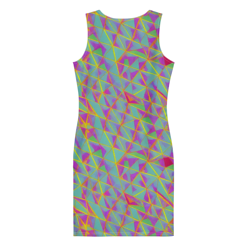 Prismatic Pulse on Bodycon Dress — Back
