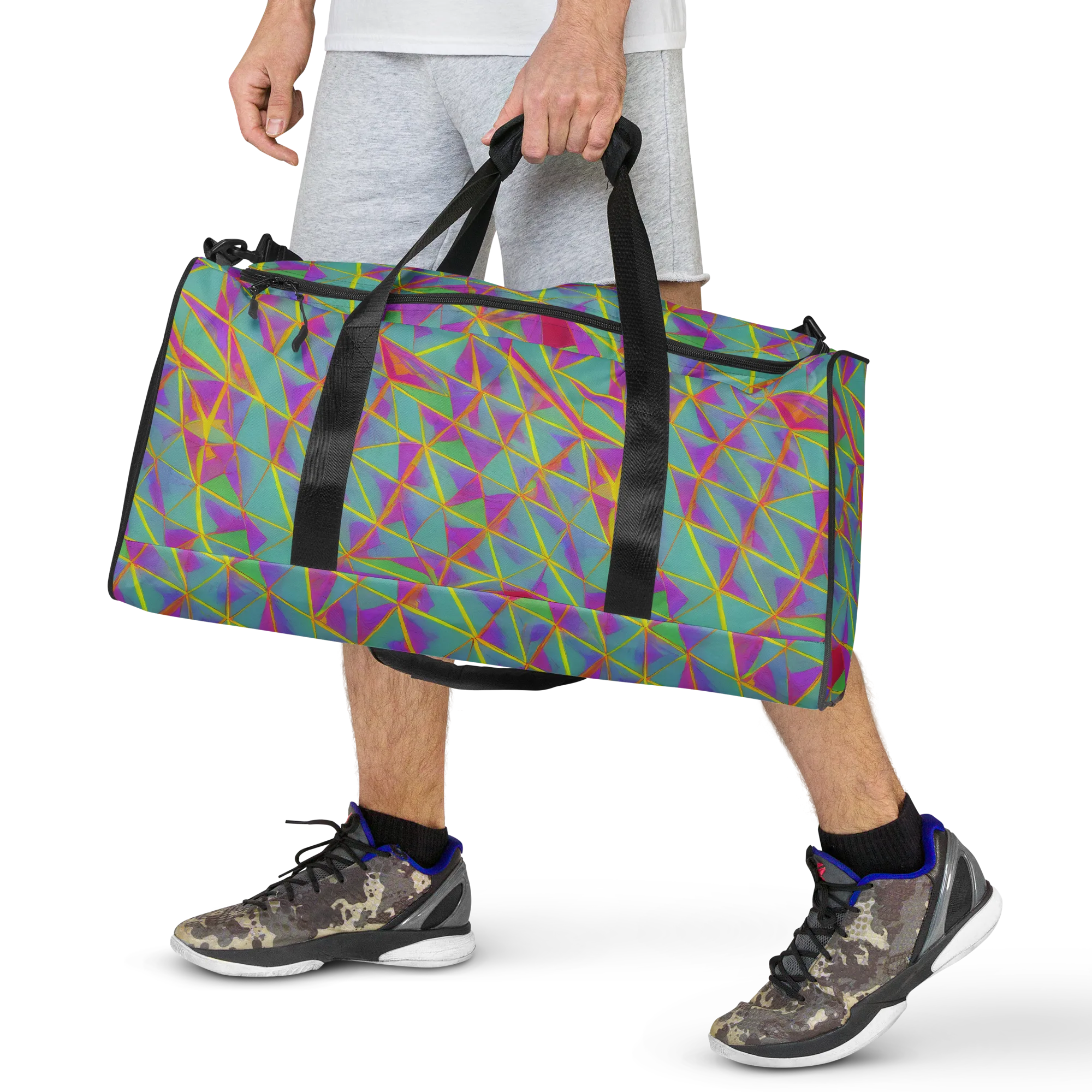 Prismatic Pulse on Duffle Bag — Front