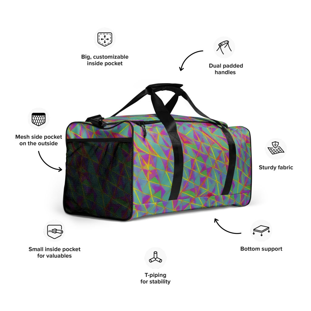 Prismatic Pulse on Duffle Bag — Right Front