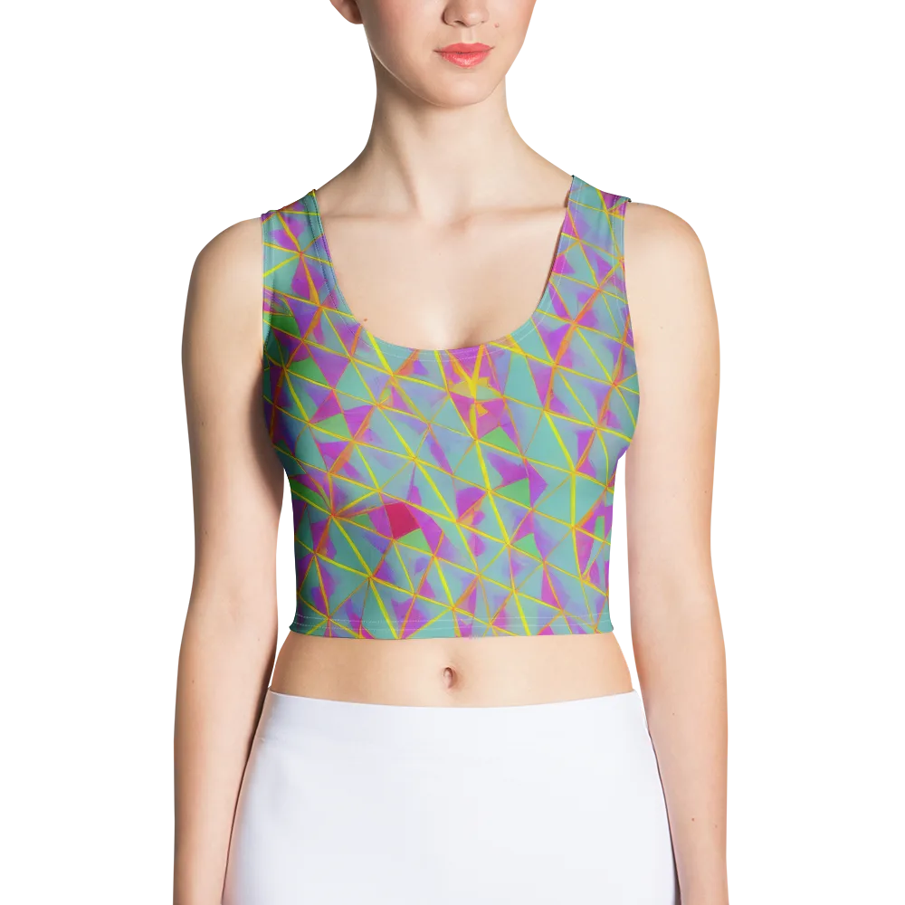 Prismatic Pulse on Crop Top — Front