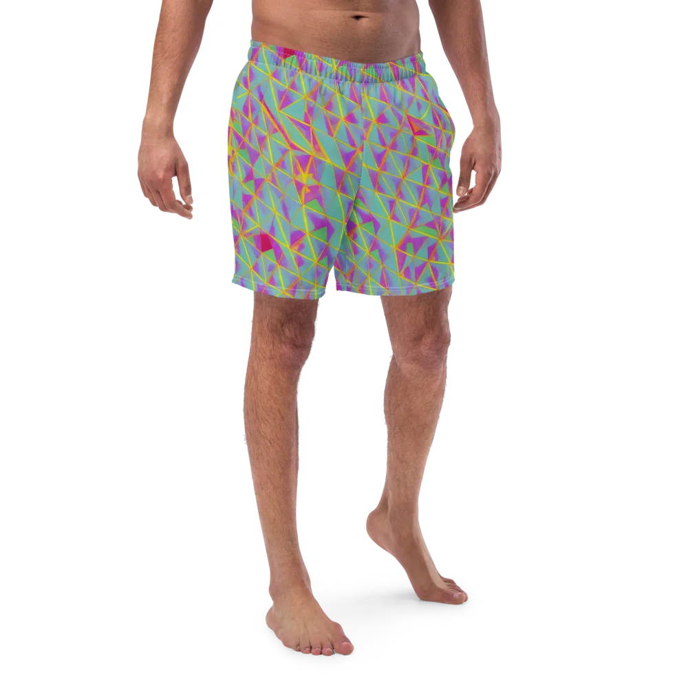 Prismatic Pulse on Swim Trunks — Front
