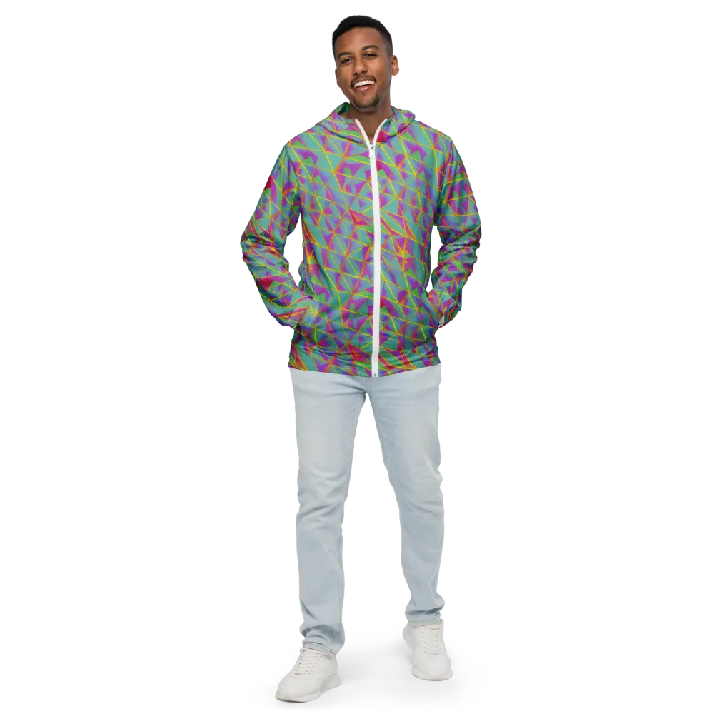 Prismatic Pulse on Men's Windbreaker — Front