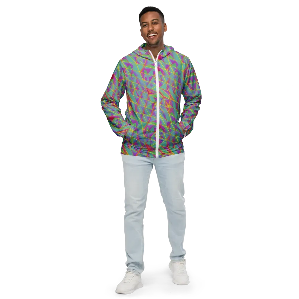 Prismatic Pulse on Men's Windbreaker — Front