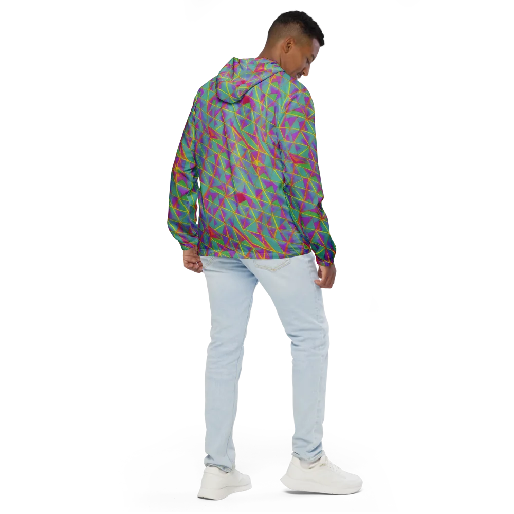 Prismatic Pulse on Men's Windbreaker — Back