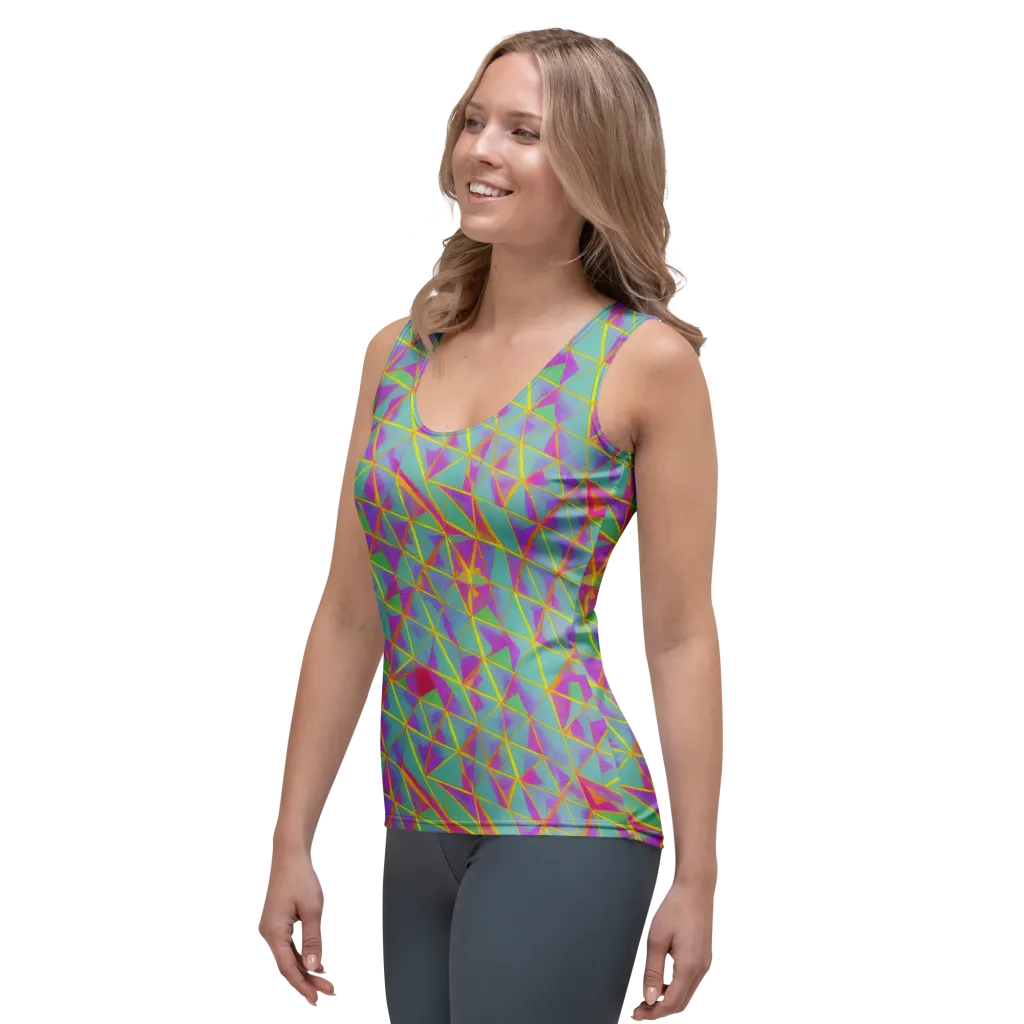 Prismatic Pulse on Women's Tank Top — Left Front