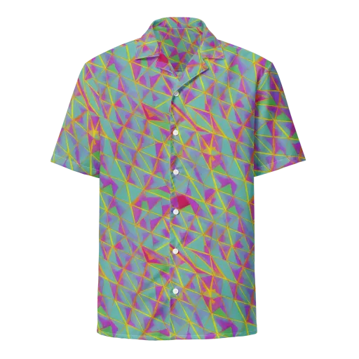 Prismatic Pulse on a Button Shirt