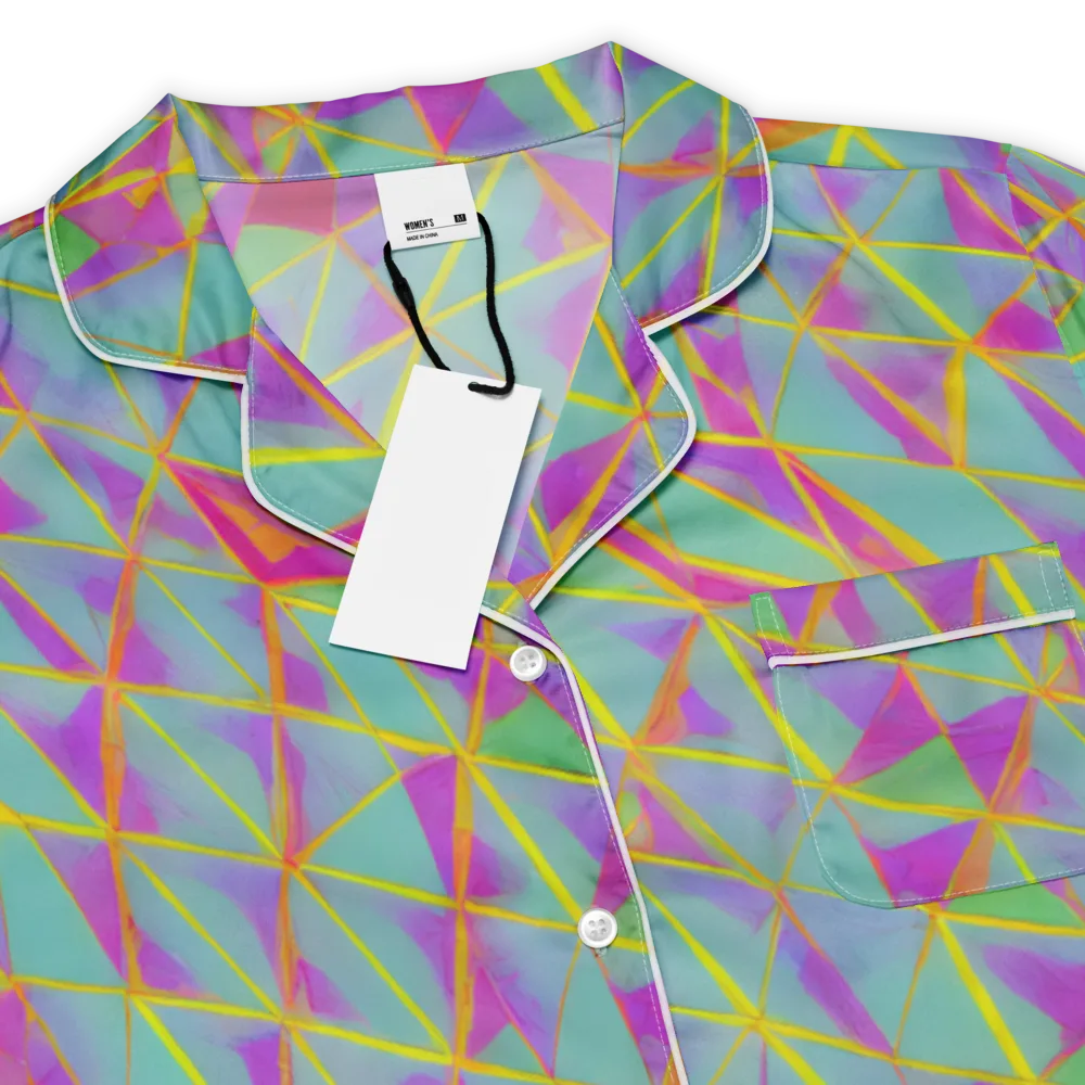 Prismatic Pulse on Women's Short Sleeve Pajama Top — Product details