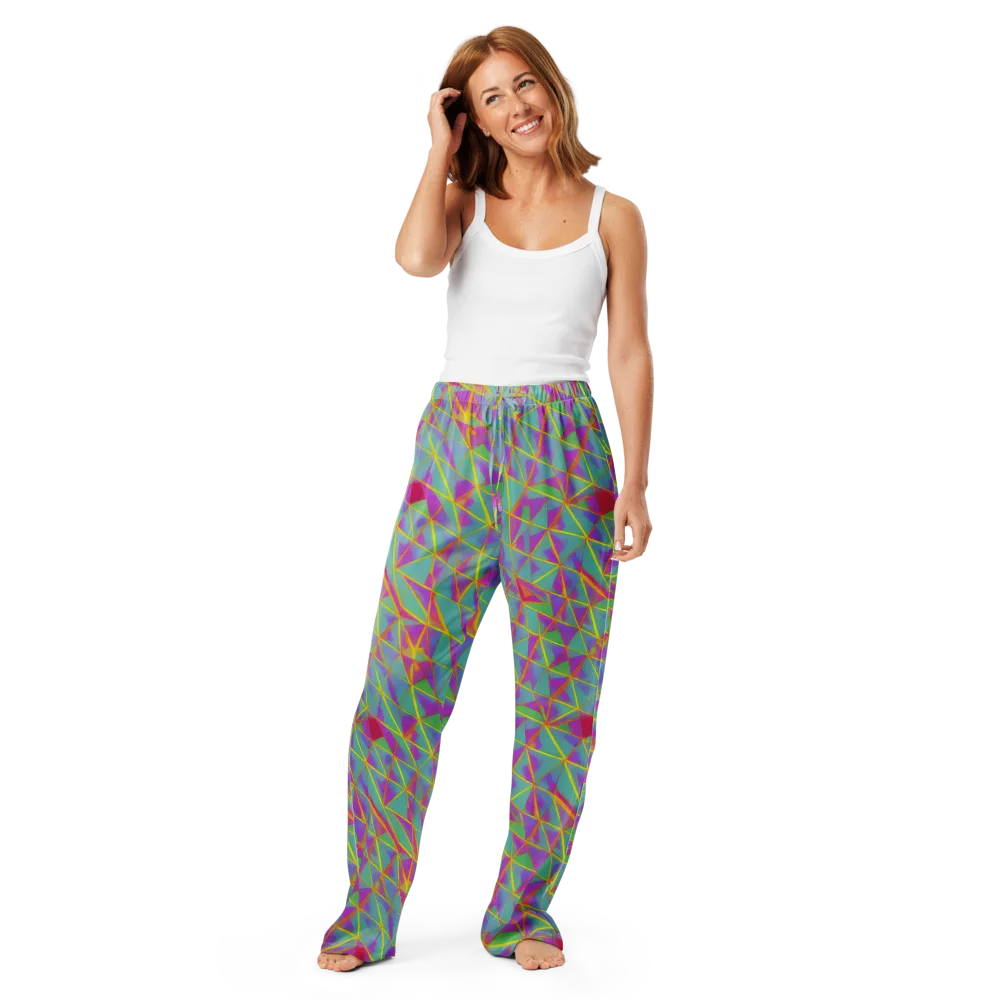 Prismatic Pulse on Women's Pajama Pants — Front