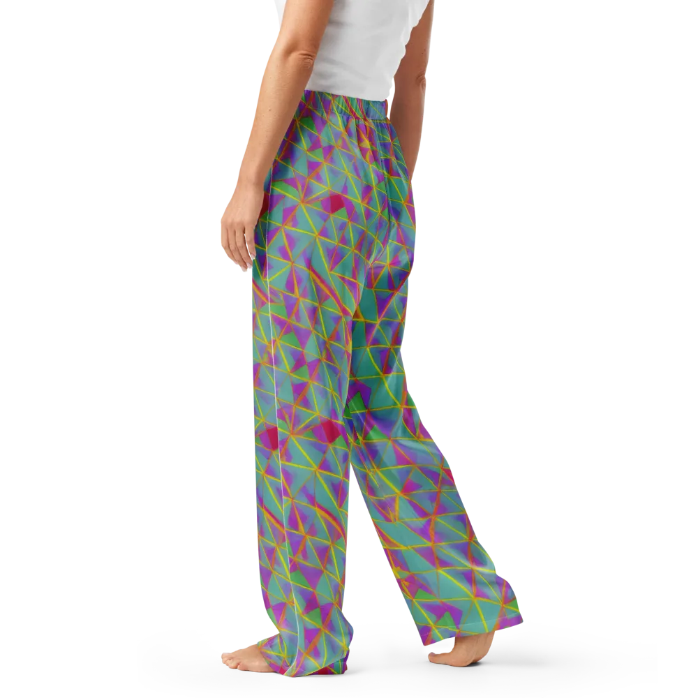 Prismatic Pulse on Women's Pajama Pants — Left