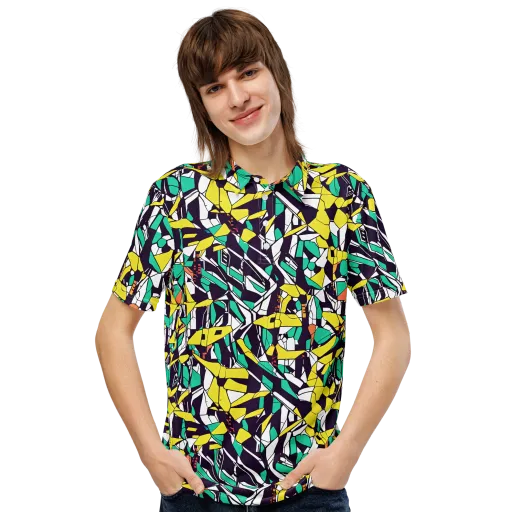 Electric Shards on a Men's Slim Fit Polo Shirt