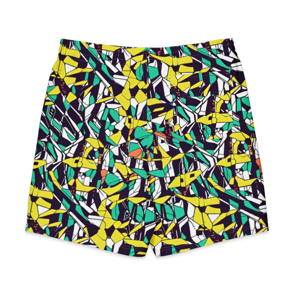 Electric Shards on Men's Board Shorts — Back