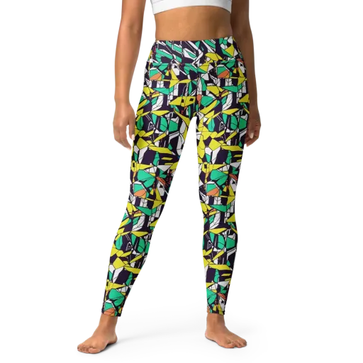 Electric Shards on a Yoga Leggings