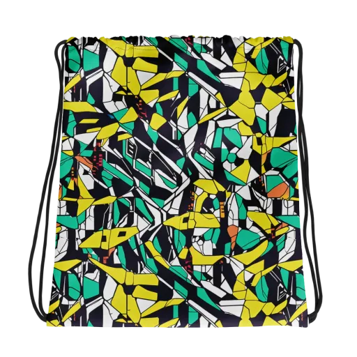 Electric Shards on a Drawstring Bag