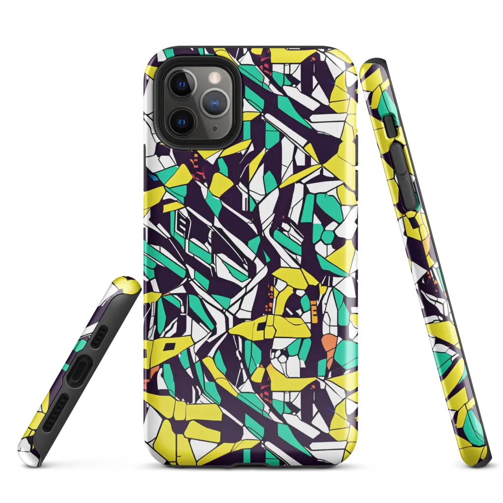 Electric Shards on Tough Case for iPhone® — Front
