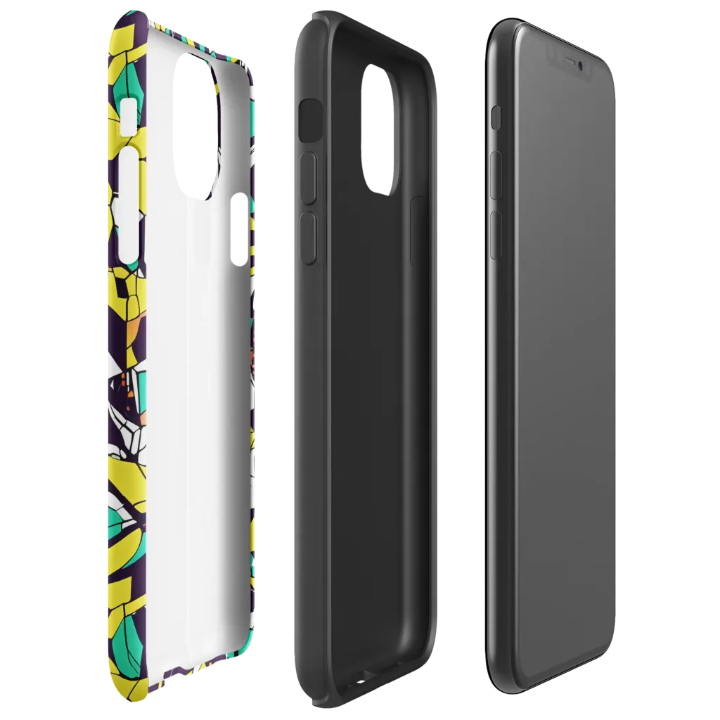 Electric Shards on Tough Case for iPhone® — Right
