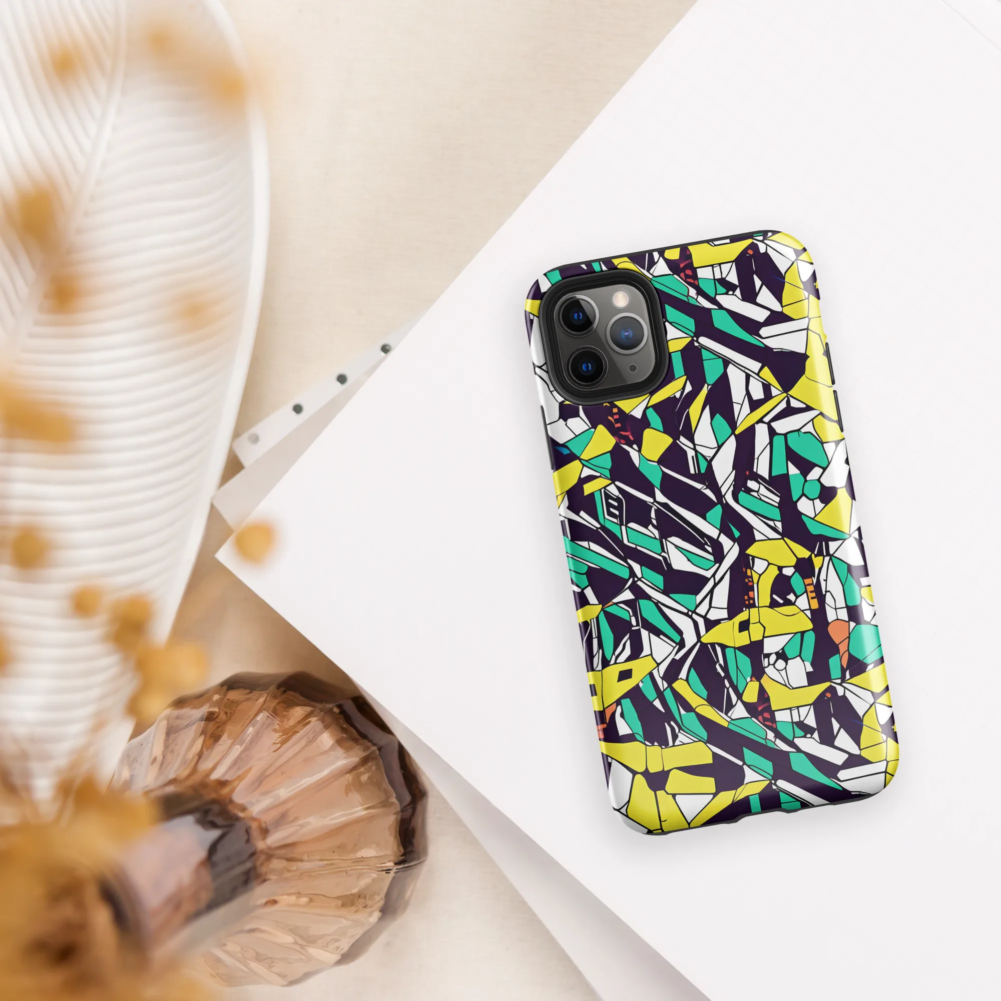 Electric Shards on Tough Case for iPhone® — Front