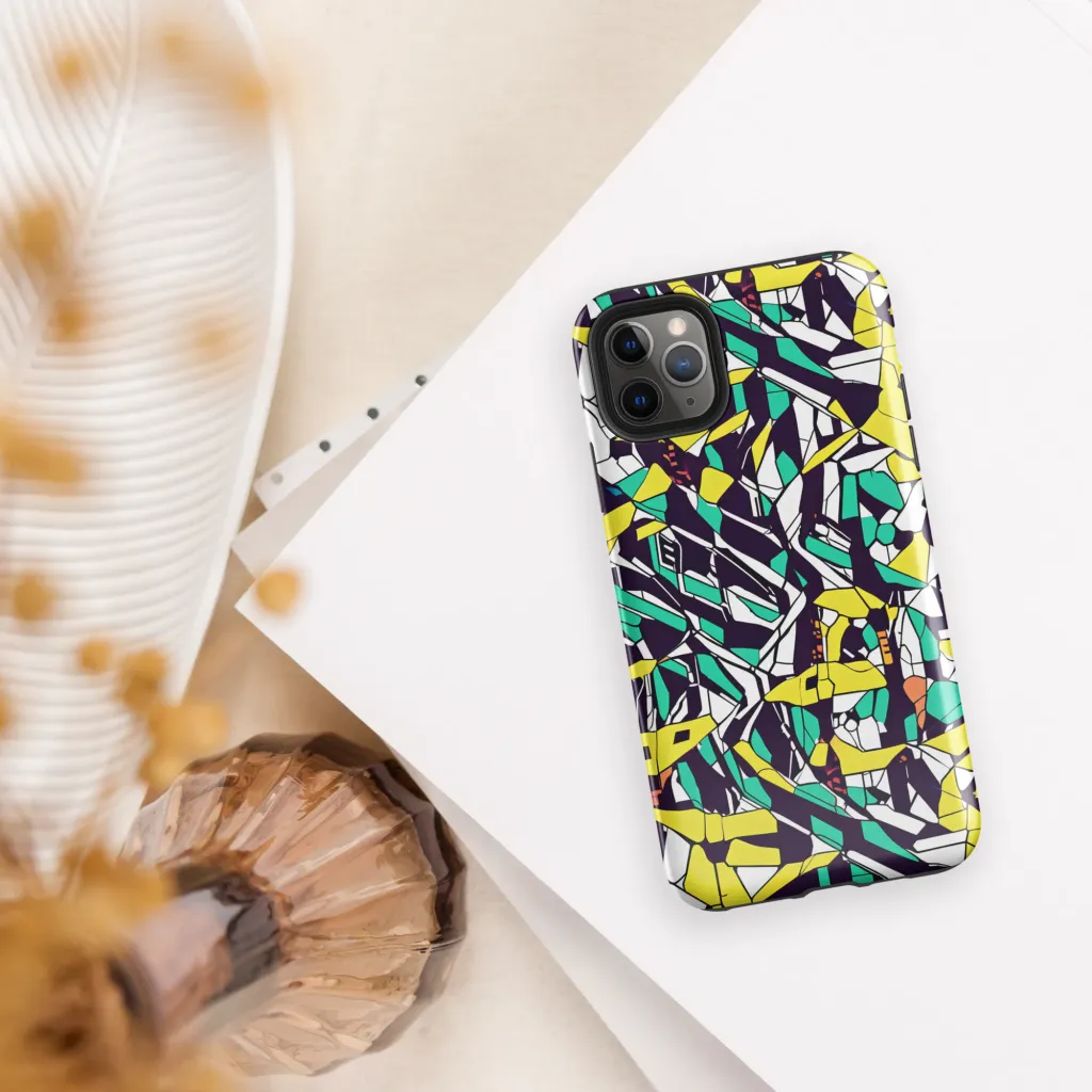 Electric Shards on Tough Case for iPhone® — Front