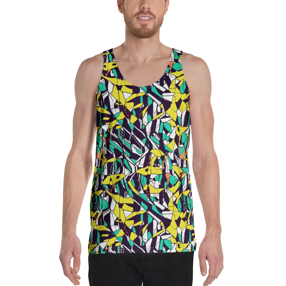 Electric Shards on Men's Tank Top — Front