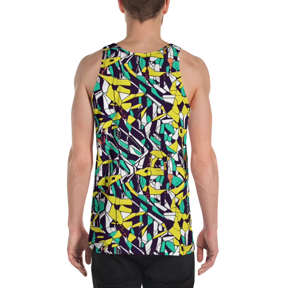Electric Shards on Men's Tank Top — Back