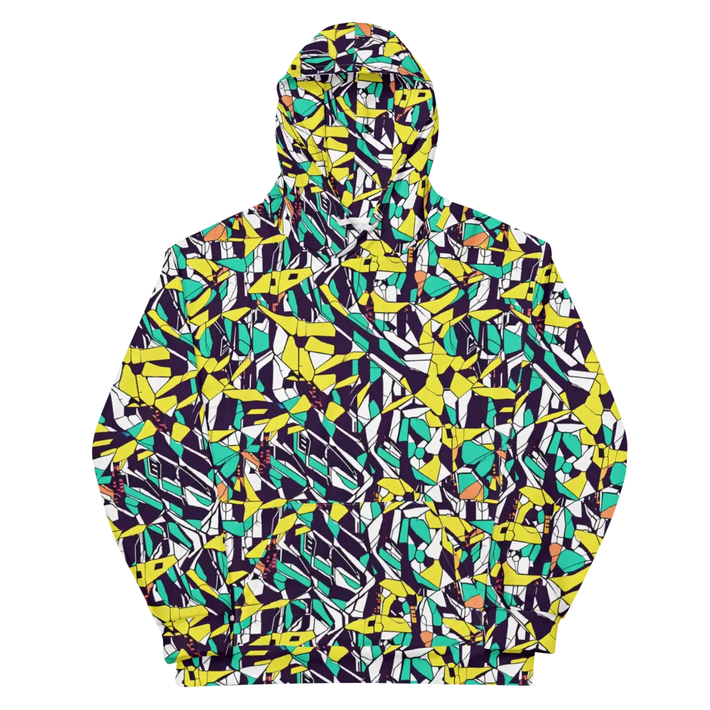Electric Shards on Cotton Hoodie — Front