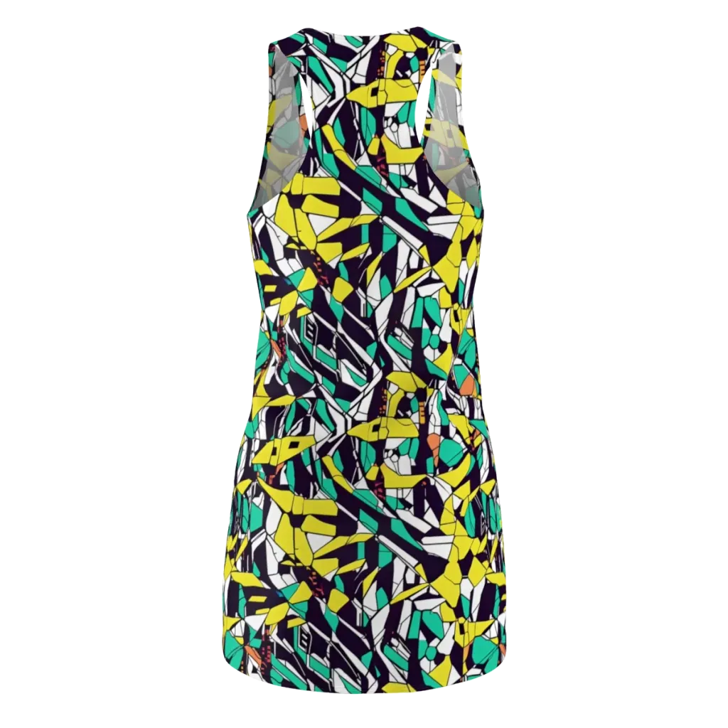 Electric Shards on Racerback Dress — Back