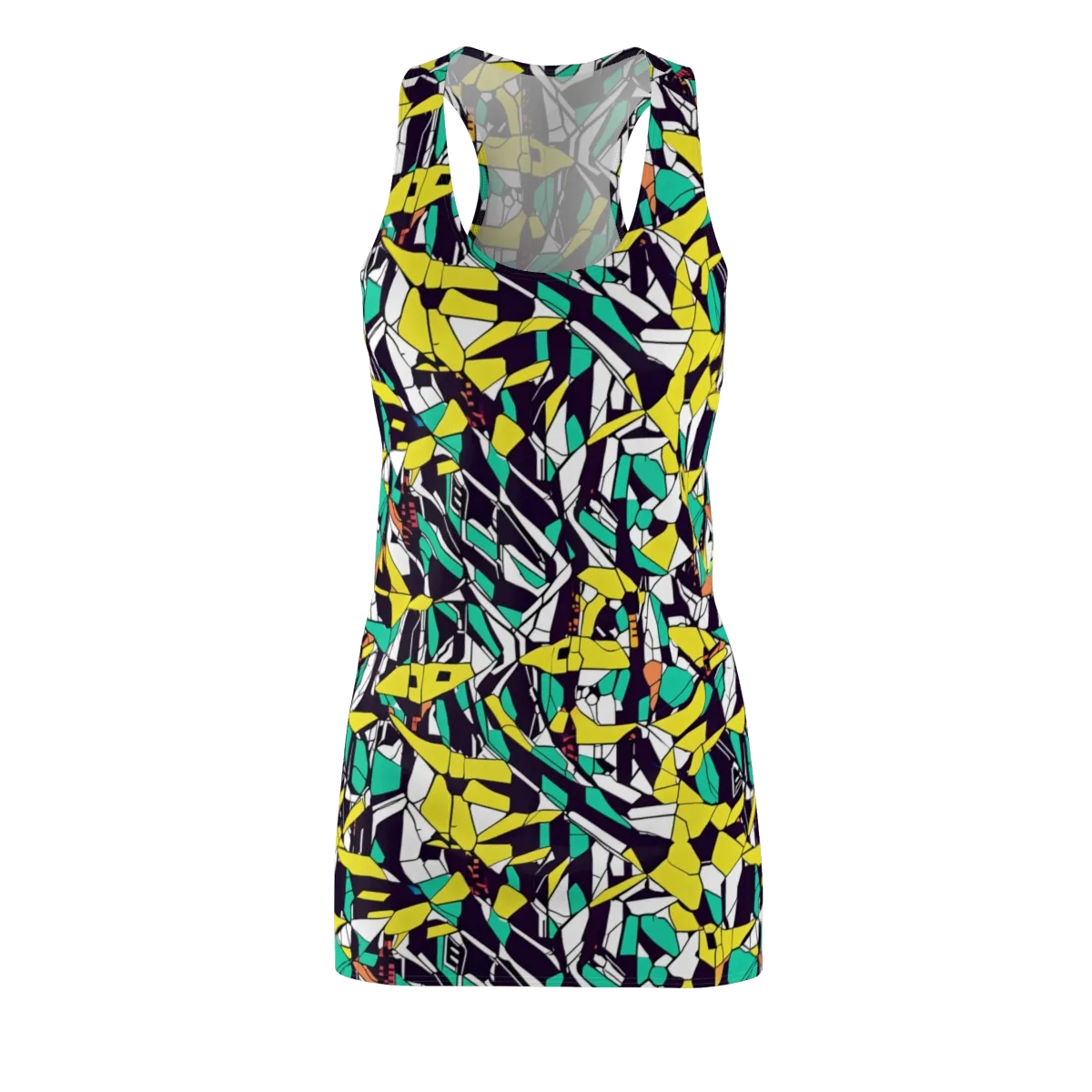 Electric Shards on Racerback Dress — Front