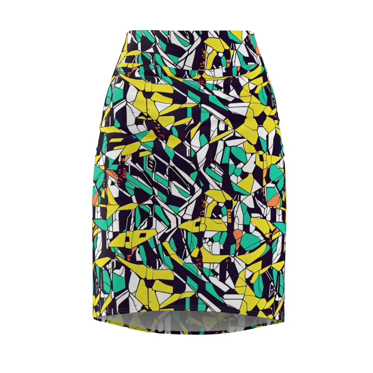 Electric Shards on Pencil Skirt — Front