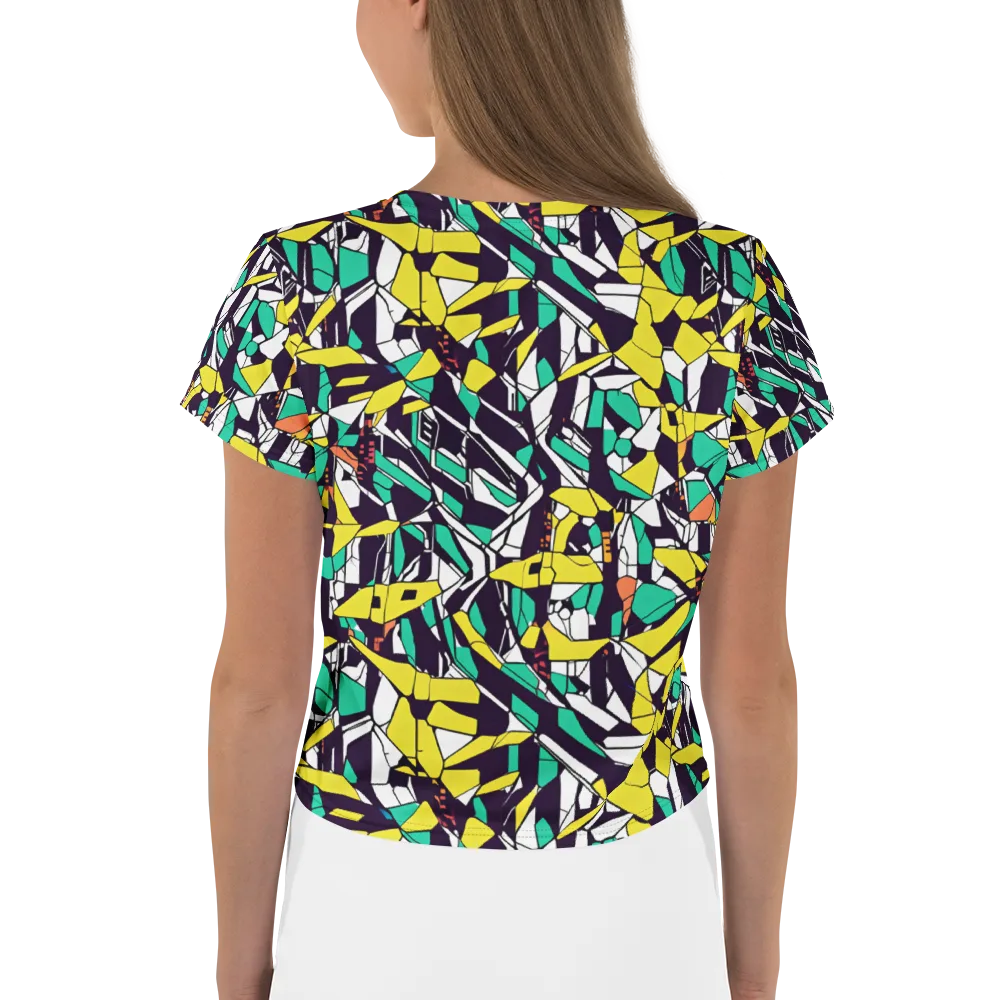 Electric Shards on Crop Tee — Back