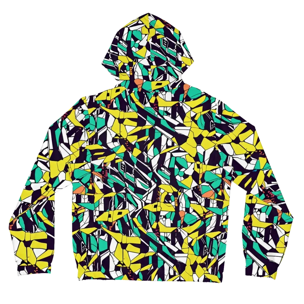 Electric Shards on Women's Full-Zip Hoodie — Back