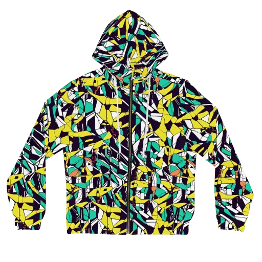 Electric Shards on a Women's Full-Zip Hoodie