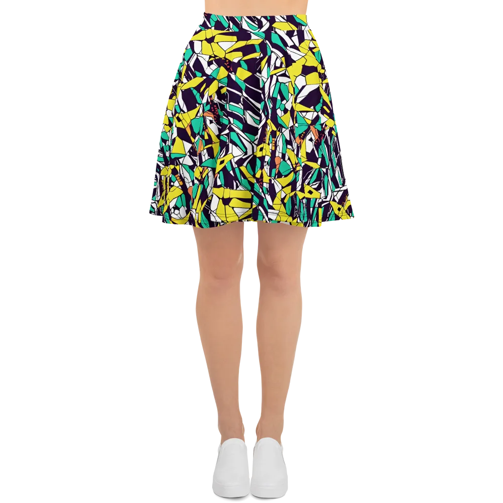 Electric Shards on Skater Skirt — Front