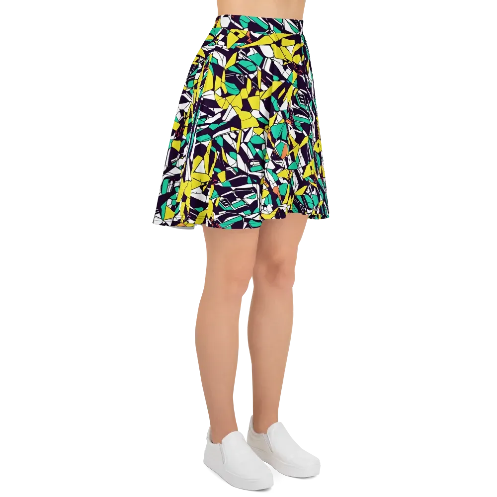 Electric Shards on Skater Skirt — Right