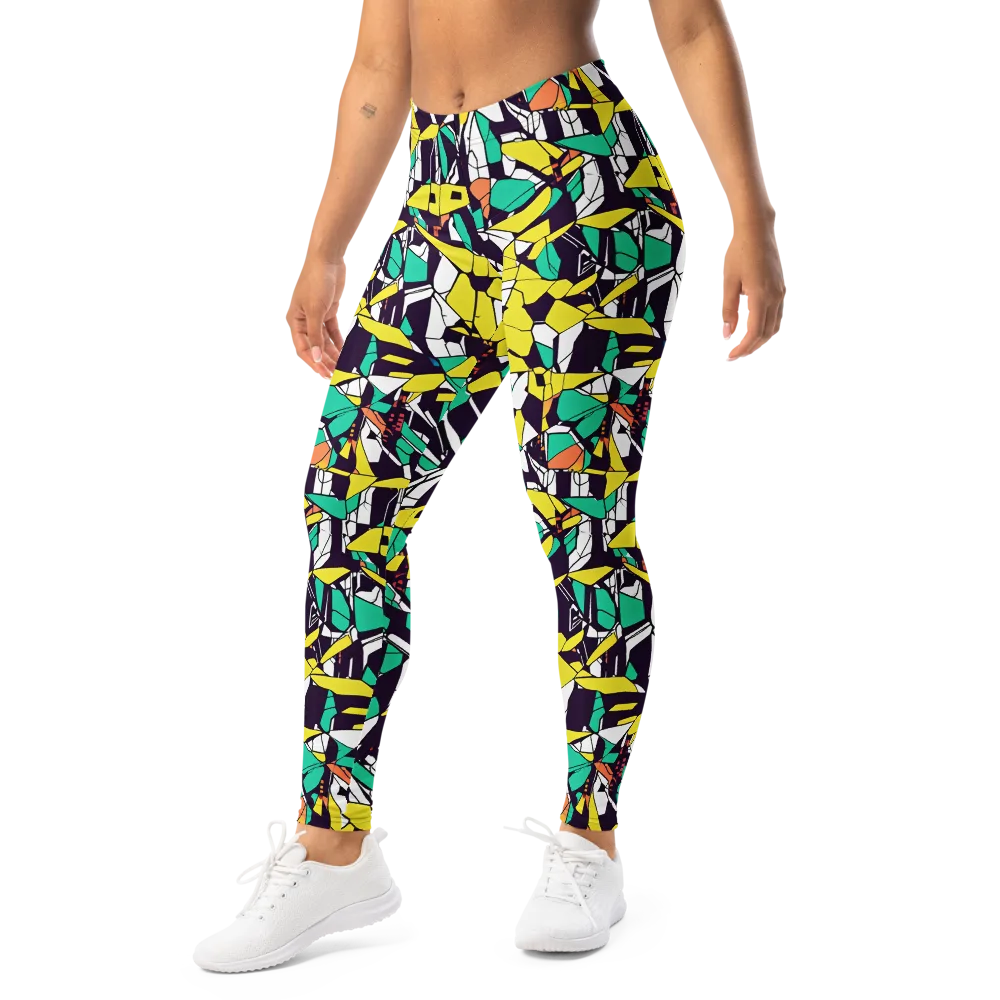 Electric Shards on Leggings — Left Front