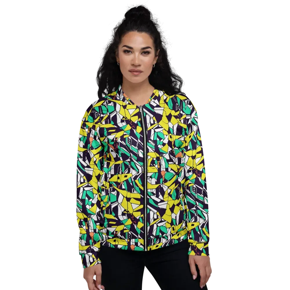 Electric Shards on Bomber Jacket — Front