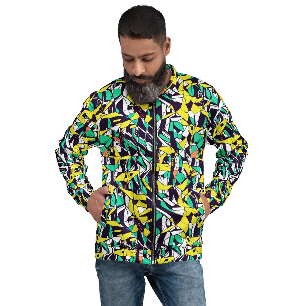 Electric Shards on Bomber Jacket — Front