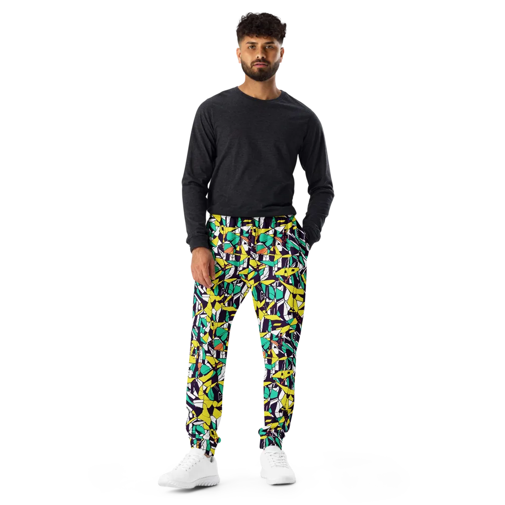 Electric Shards on Men's Joggers — Front