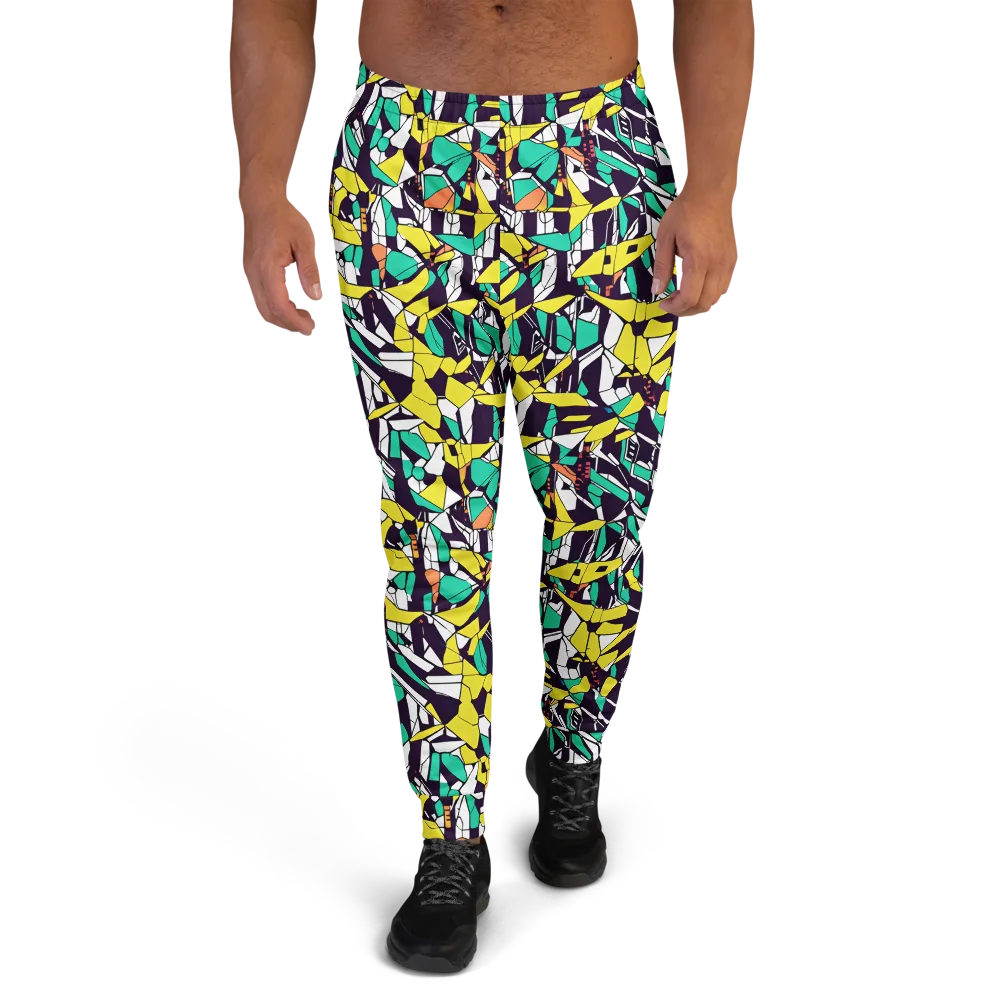 Electric Shards on Men's Joggers — Front