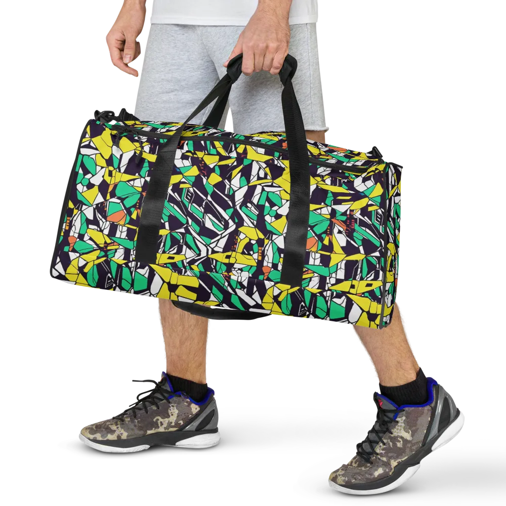 Electric Shards on Duffle Bag — Front