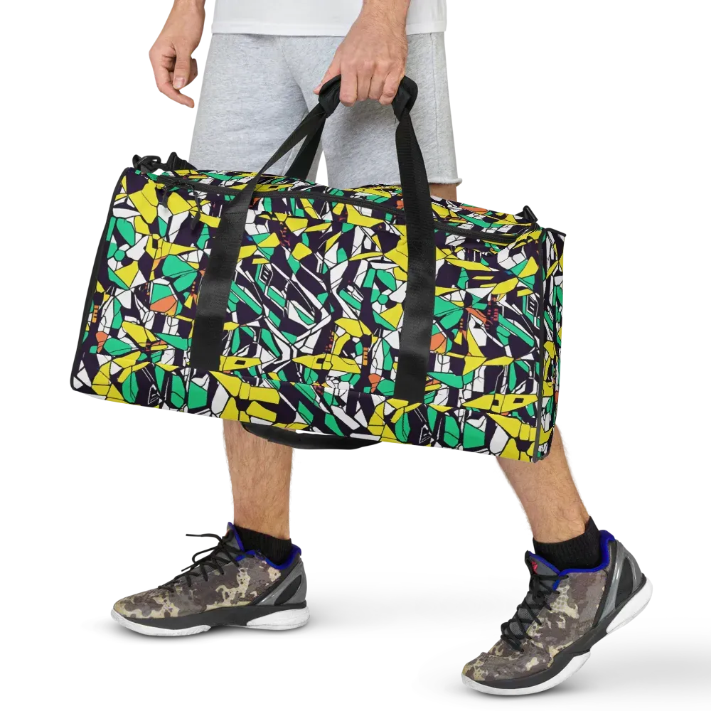 Electric Shards on Duffle Bag — Front