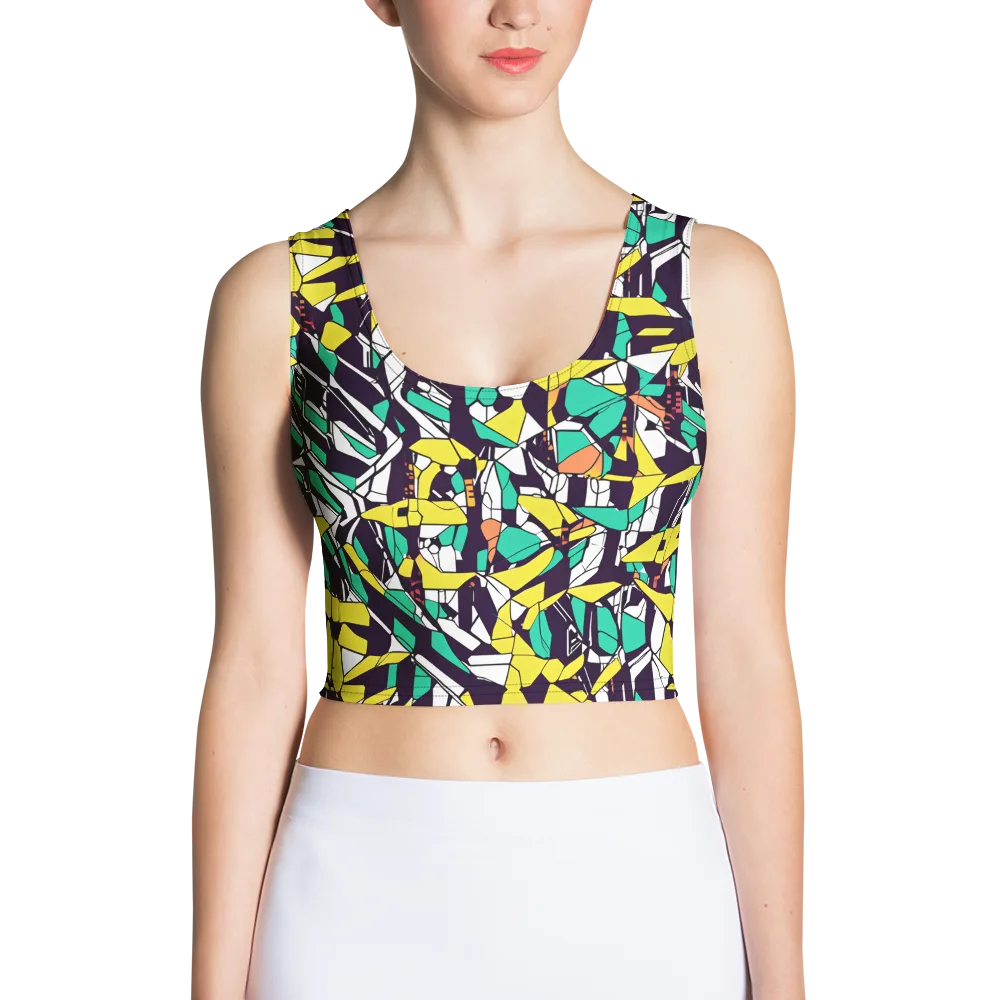 Electric Shards on Crop Top — Front