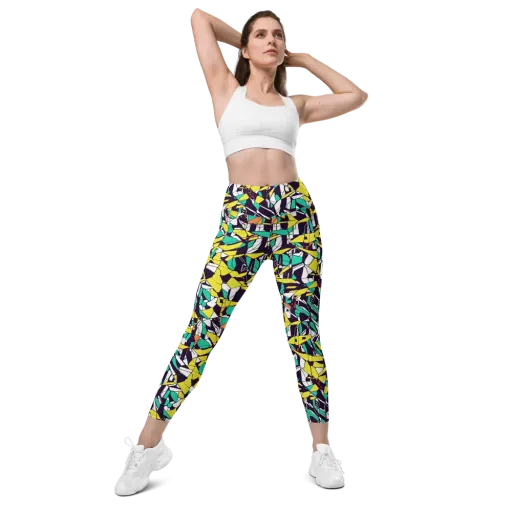 Electric Shards on a Leggings with Pockets