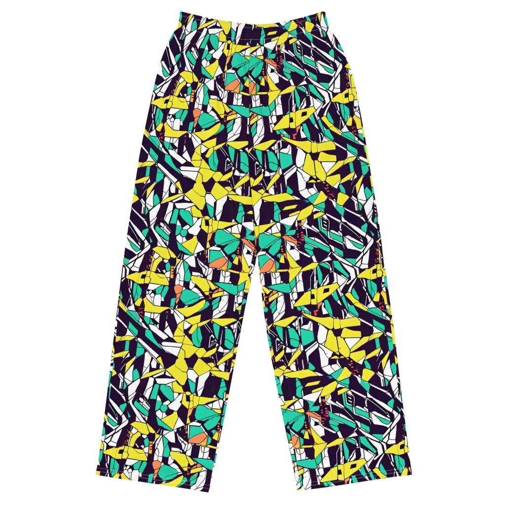 Electric Shards on Wide-Leg Pants — Front
